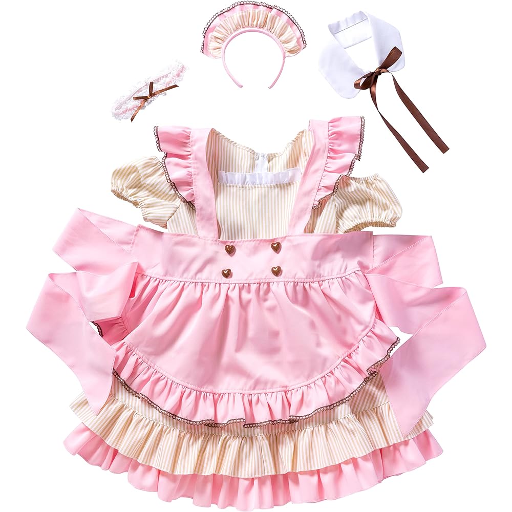 Clearstone Lyrical Palette Cosplay Halloween Milk Chocolate Maid Maid Maid Clothes Chocolate Women's Brown Costume Fancy Dress Costume