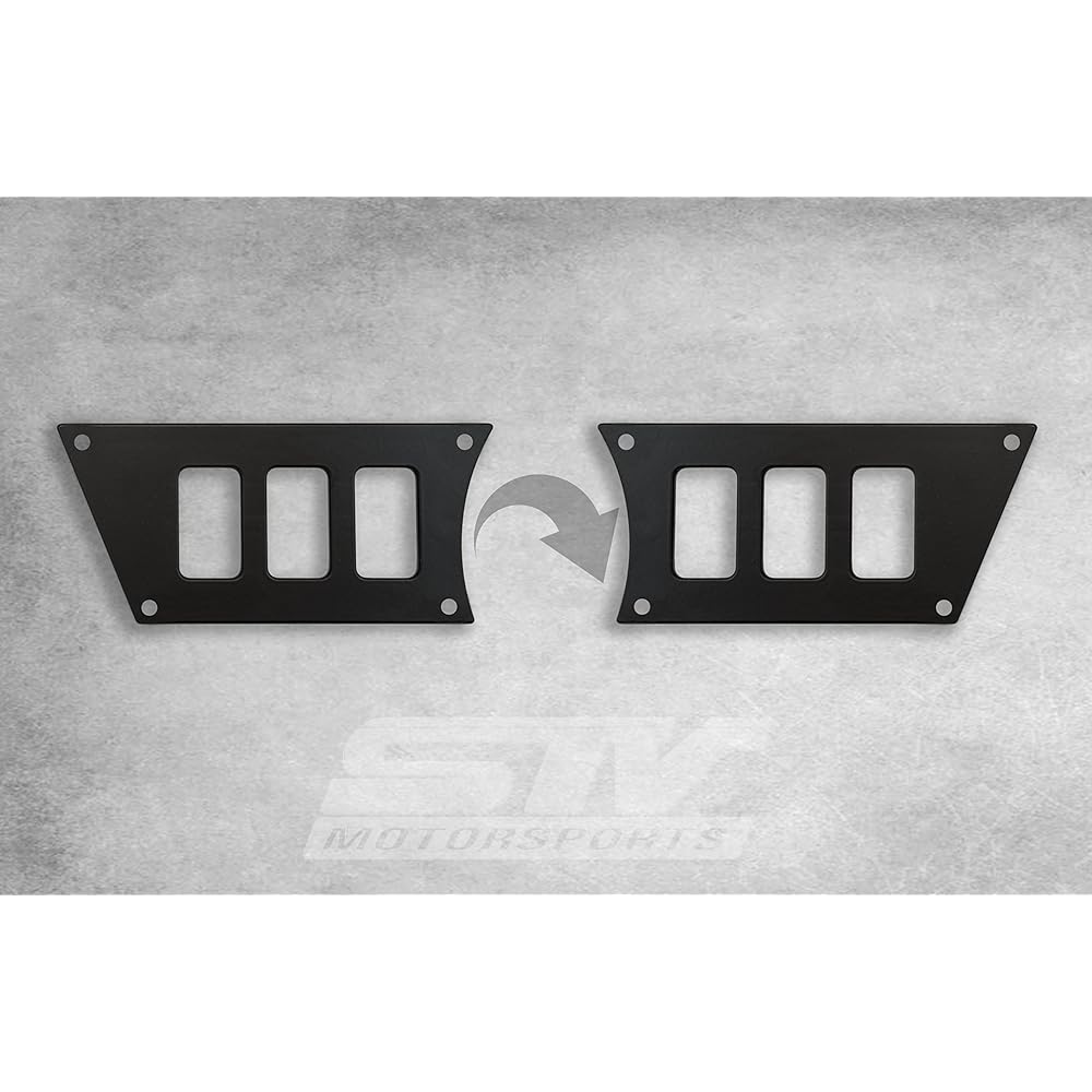 STVMotorsports Custom Aluminum Black Dash Panel for 2015-2018 Polaris RZR XP 900 with 4 Laser Rocker Switches