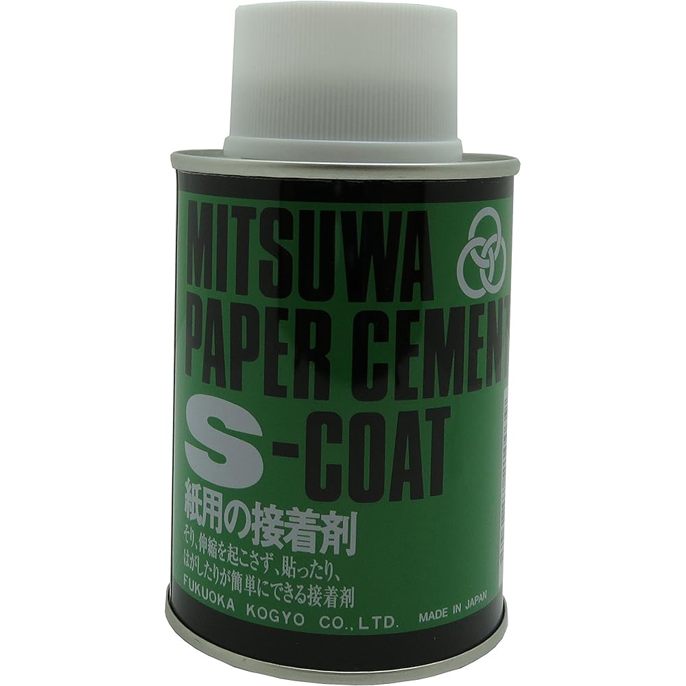 Fukuoka Kogyo Mitsuwa Paper Cement S Coat 4L Can 3800ml [HTRC 3]