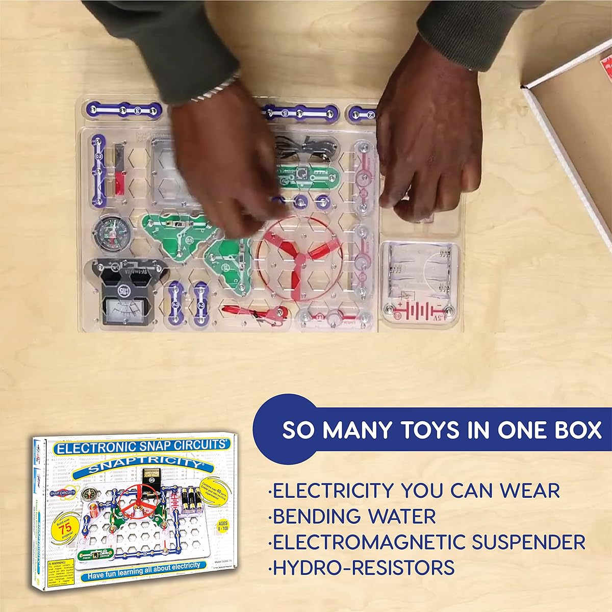 [Elenco] Elenco Snap Circuits Snaptricity Electronics Discovery Kit SCBE-75 [Parallel Import]