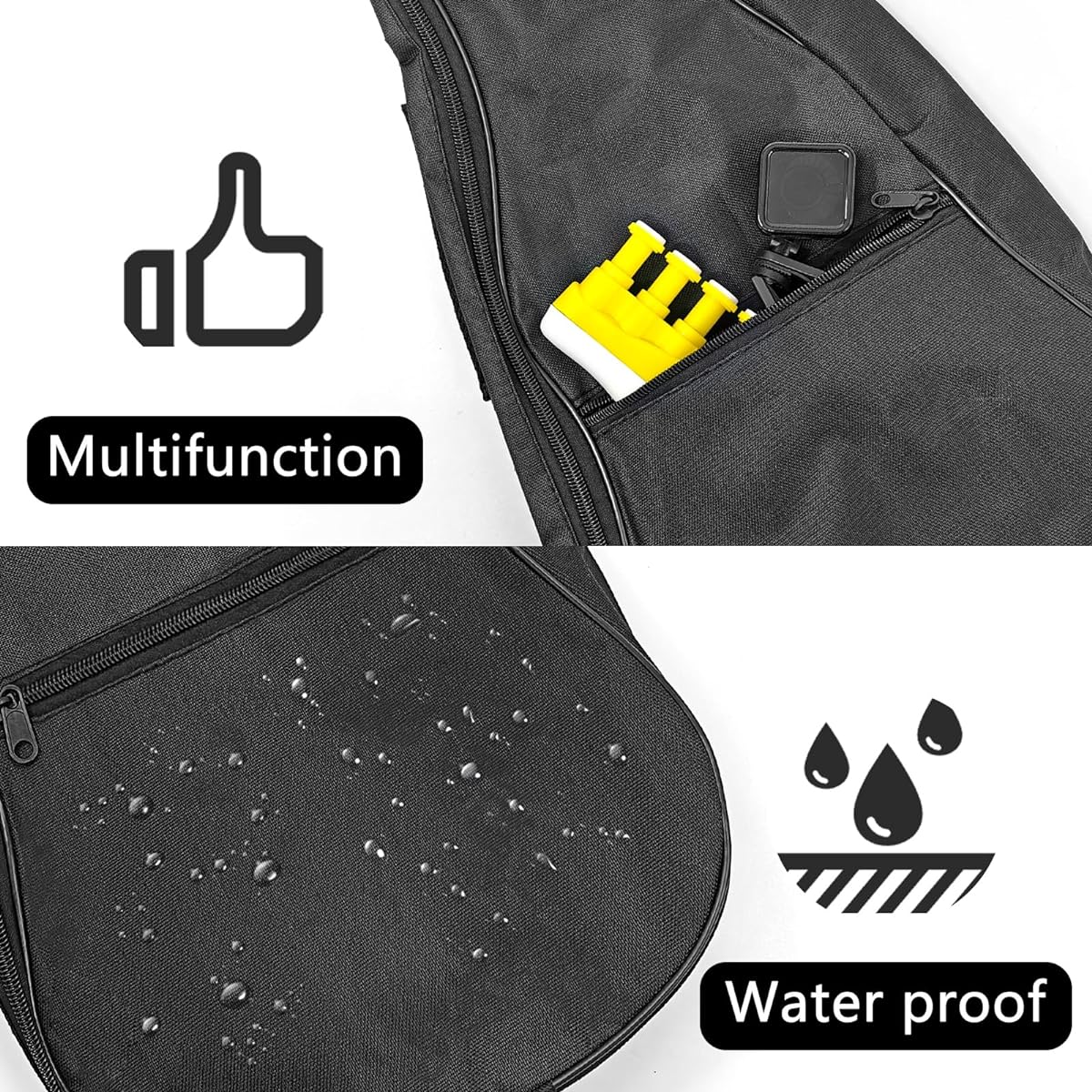Musiin 21 Inch Ukulele Case Backpack Strap Gig Bag Case Storage for Travel Performance Concert Show (Black)