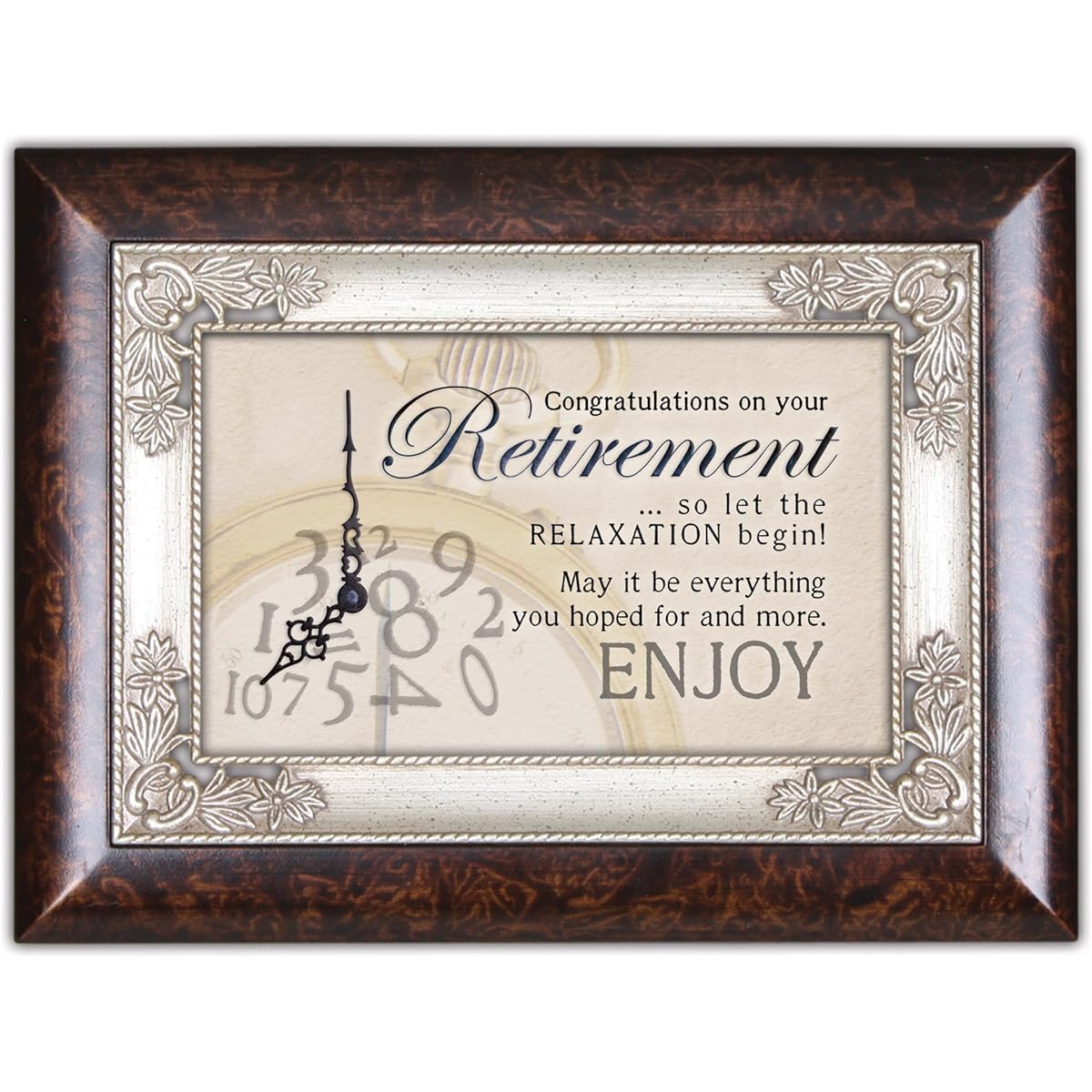 Retirement Relaxation Enjoy Burlwood Italian Style Music Box Plays What a Wonderful World