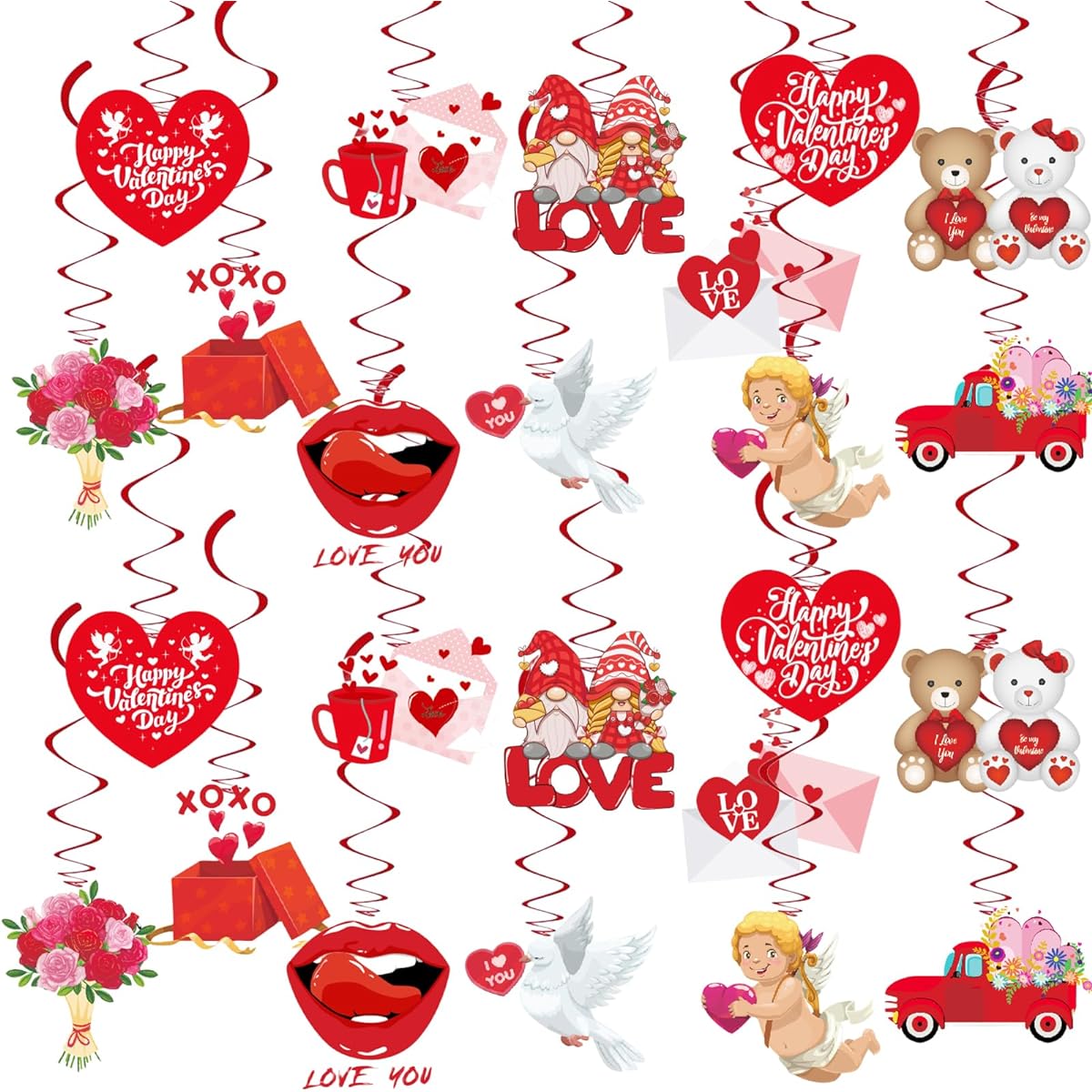 ERYIRANL Hanging Swirl Valentine's Day