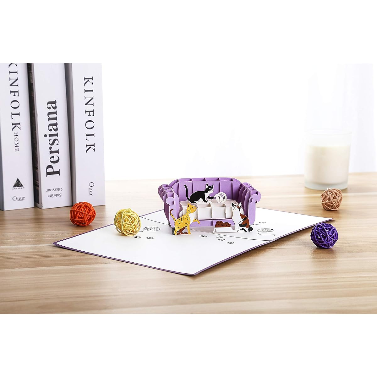 Liif Funny Cat 3D Greeting Pop Up Cards for All Occasions Cat Birthday Cards - Kitten Cute Fun Adorable Thinking Just For You Because Thank You Retirement Cat Lover Gifts
