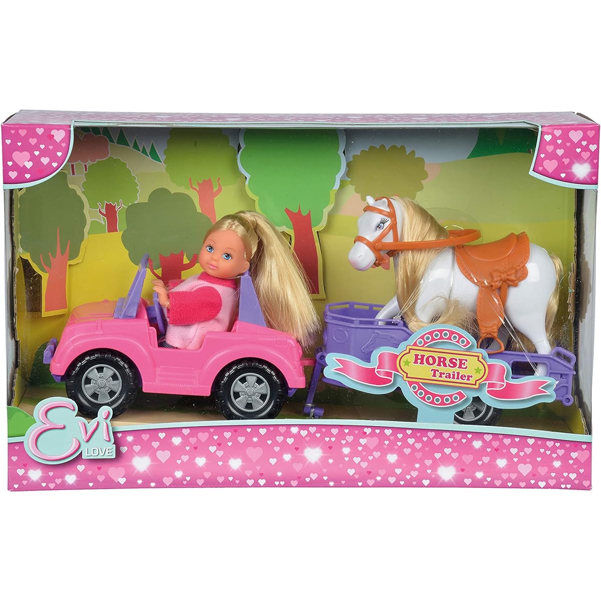 Simba Toys - Evi Love Evi Horse Trailer, Multicolor