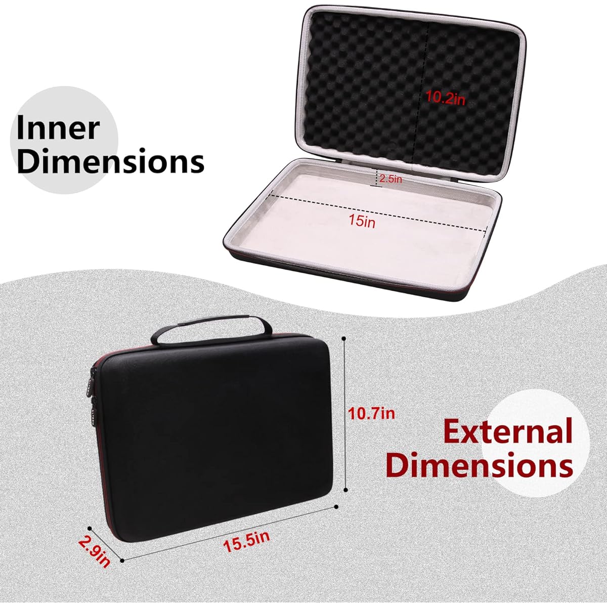 LTGEM EVA Hard Case for Pioneer DJ DDJ-XP2 Sub Controller - Protective Carry Storage Bag