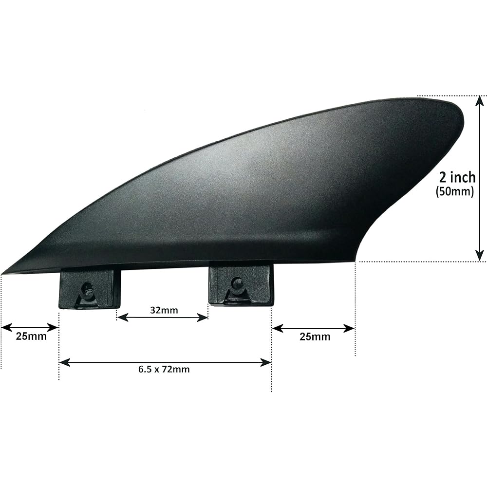 2inch (50mm) Hard Premium Twin/Quad FIN SET Premium Twin Quad Fin Set Compatible with FCS 50mm