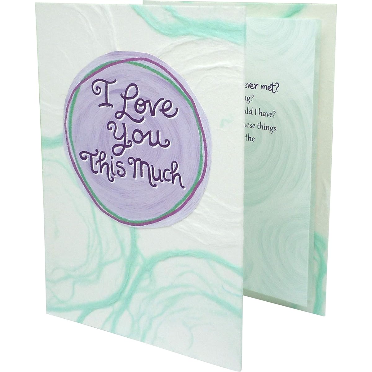 Blue Mountain Arts Greeting Card "I Love You This Much" Handmade Paper Cards Perfect for Saying "Happy Anniversary" to Him or Her HM012