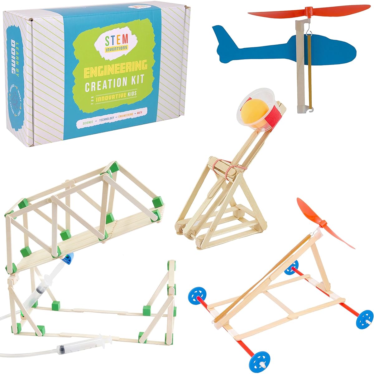 Engineering Creation Kit - DIY STEM Projects Made from Scratch, Ages 8+