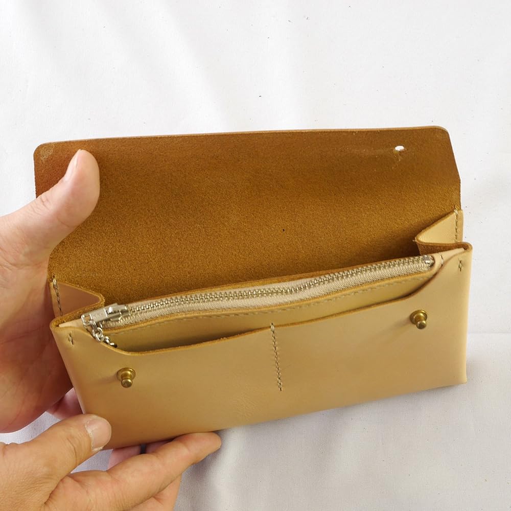 SEIWA Leather Kit makeU×.URUKUST Long Wallet Natural