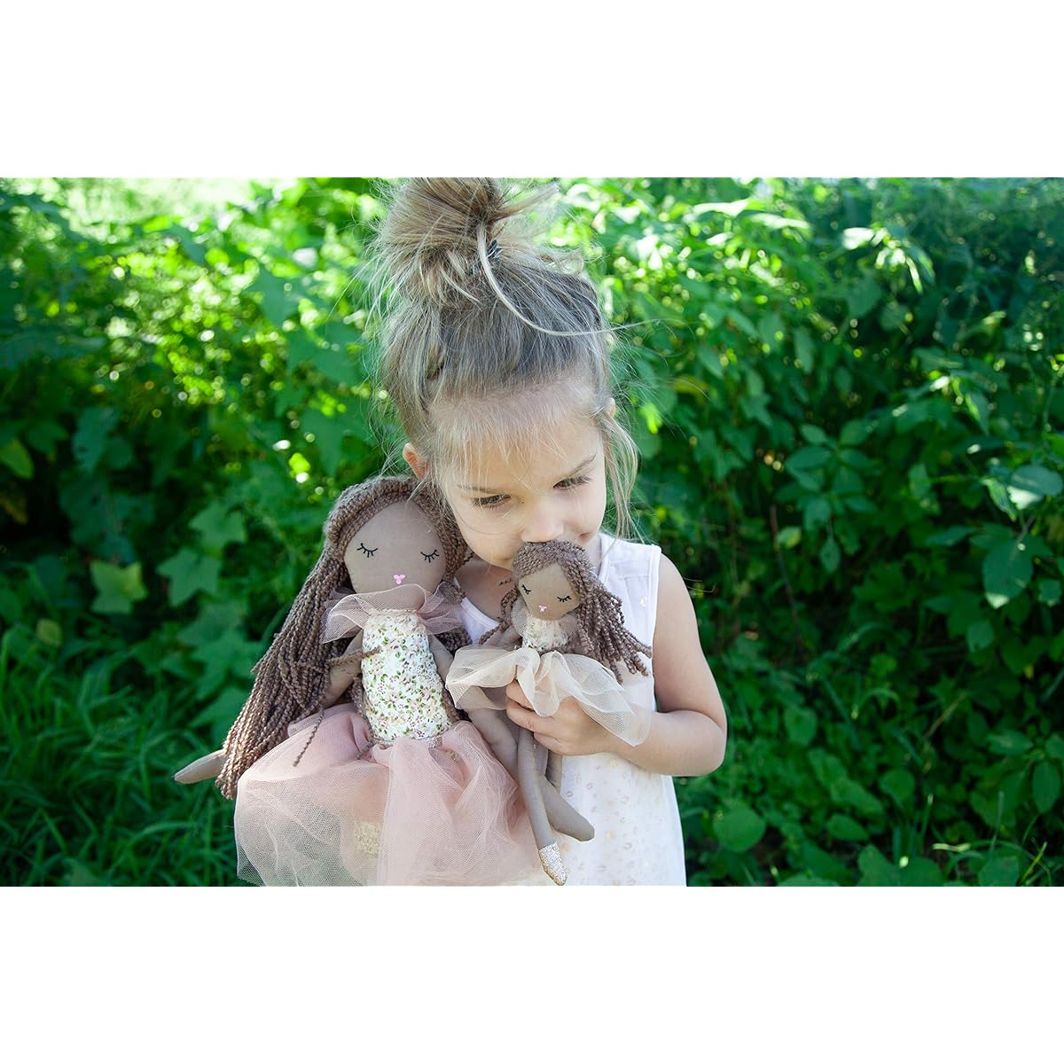 Mon Ami Chocolate Scented Designer Plush Doll with Floral Top and Tulle Dress, Scented Drawer Sachet, Fun Stuffed Animal Gift for Little Girls and Boys, Toddlers and Preschoolers, Dark Brown, 10 Inch