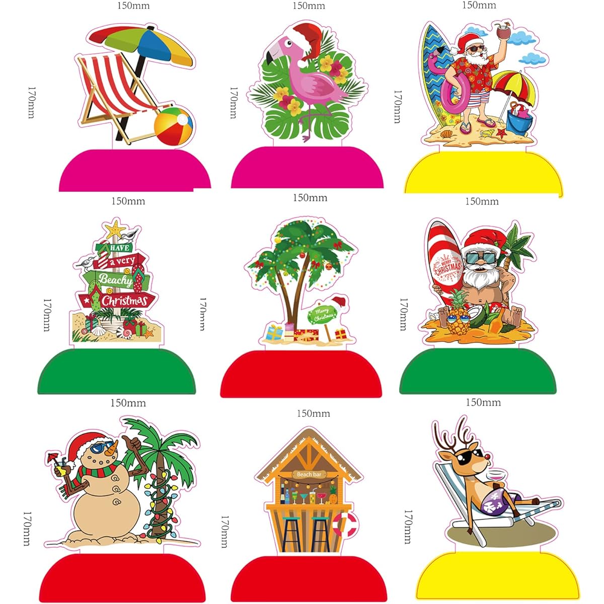 Dreasmt GP Christmas July Honeycomb Centerpieces Tropical Christmas Decorations Hawaii Coast Beach Party Decorations
