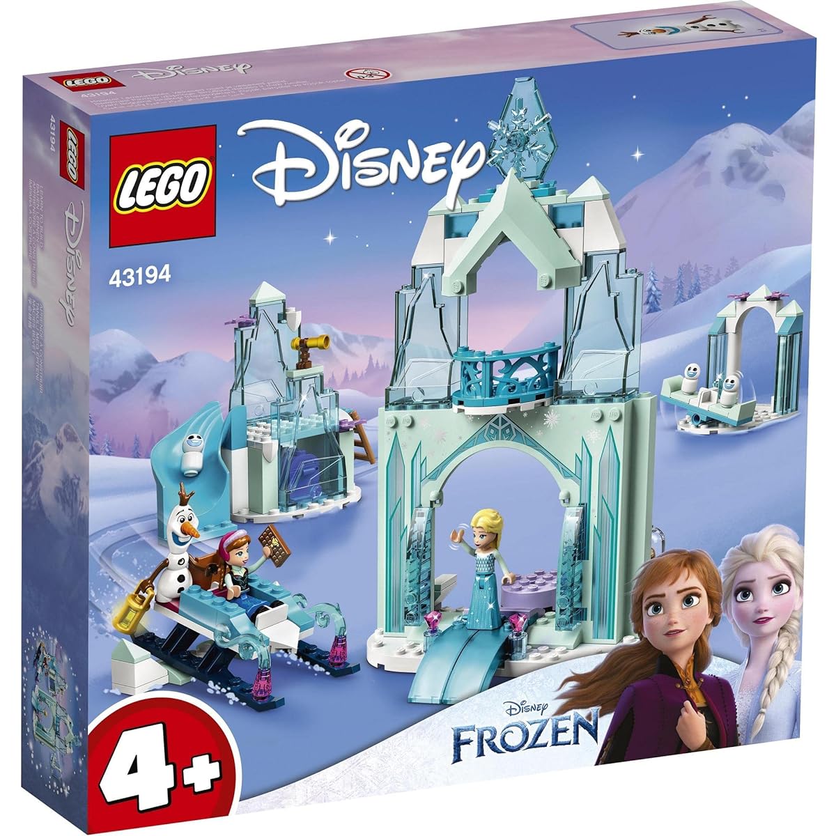 LEGO Disney Princess Anna and Elsa's Frozen Wonderland Christmas Gift Christmas 43194 Toy Blocks Gift Princess Castle Girls Ages 4 and up