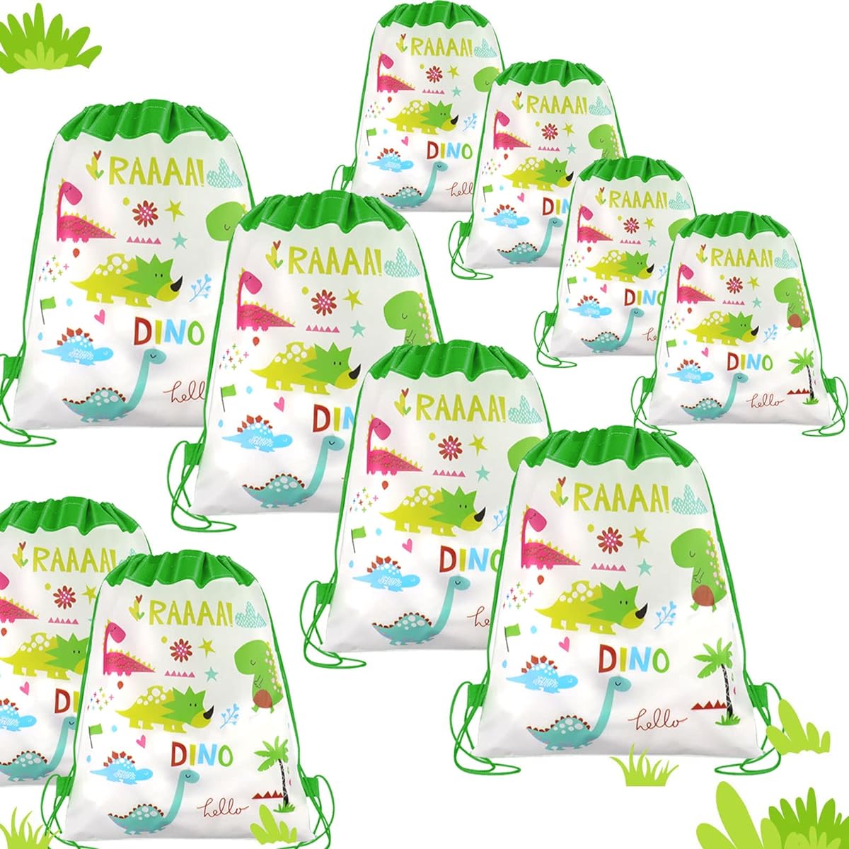 POKONBOY Dinosaur Party Favors Bags Gift Bags Dinosaur Birthday Party Supplies Dinosaur Party Bags for Kids Birthday Gift Bags Dinosaur Toys
