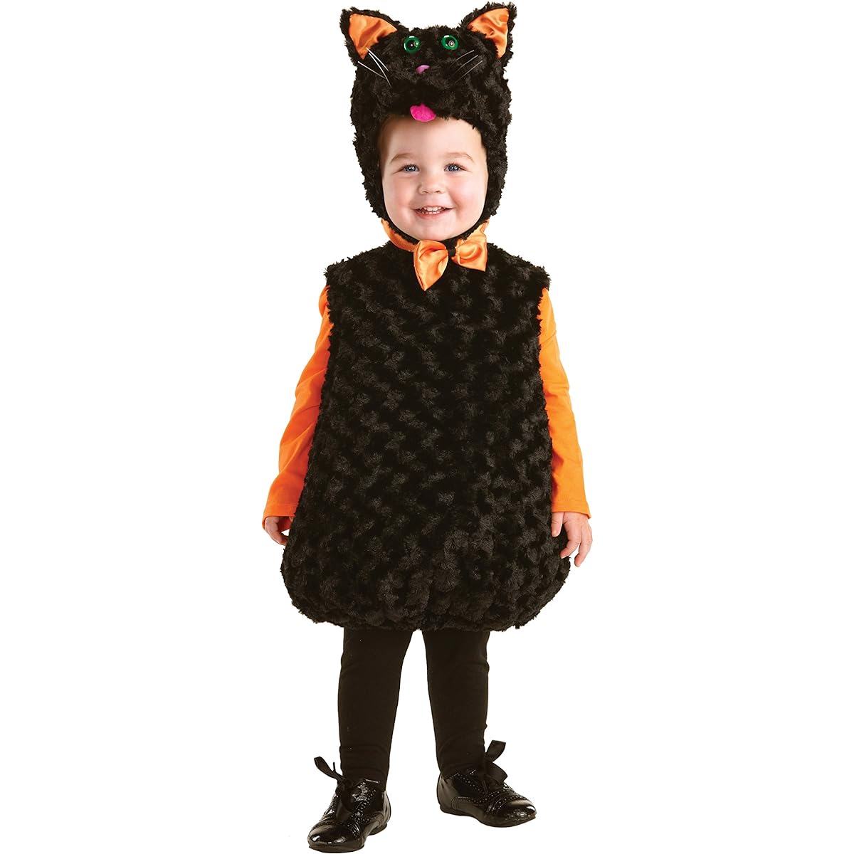 Black Cat Plush Costume for Child - Black - Medium