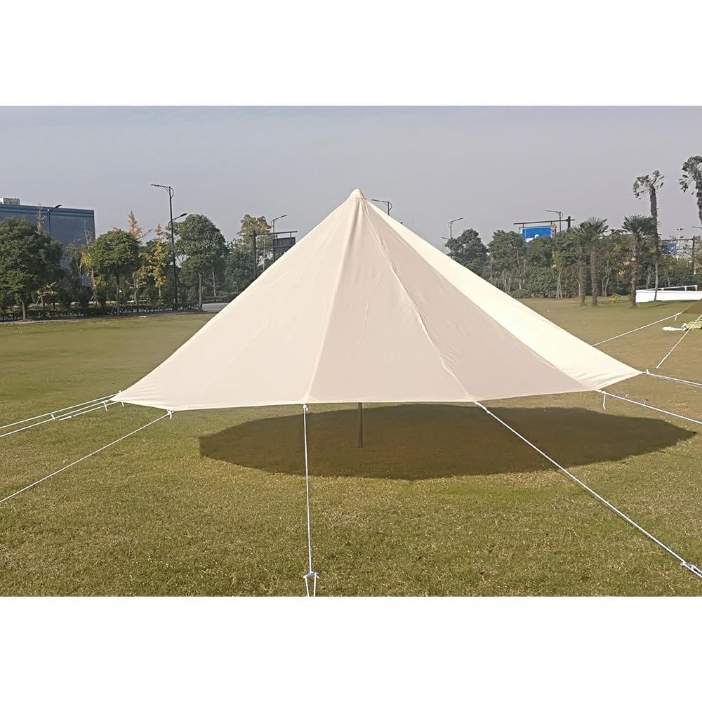 D&R [Rainfly for Tent] Tent Protective Cover [3/4/5/6m] Solo/Home Use Waterproof Snowproof 4 Season Roof Cover Sun Shelter Awning One Pole Tent Outdoor Camping