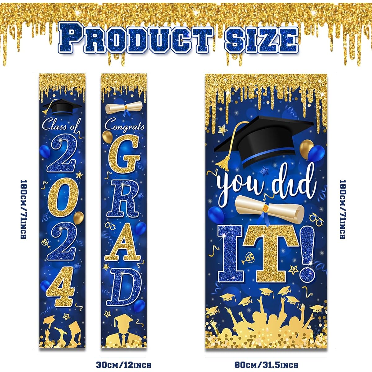 2023 Graduation Banner Set Blue