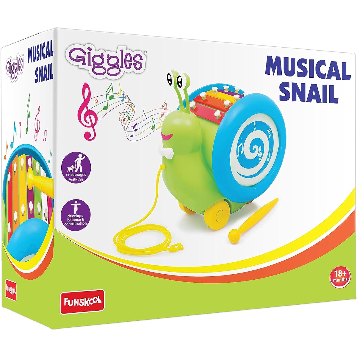 Giggles Musical Snail, Multicolor