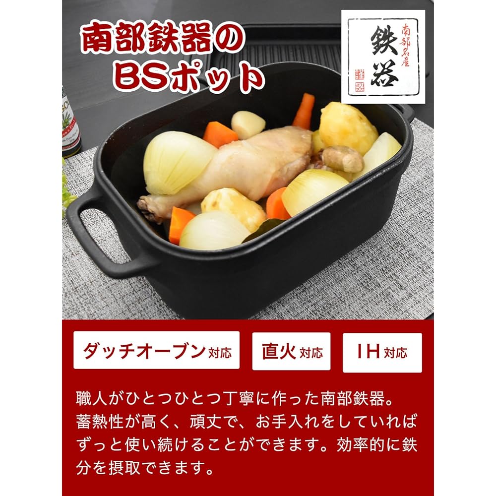 Nambu Ironware BS Pot Made in Japan Iron Casting