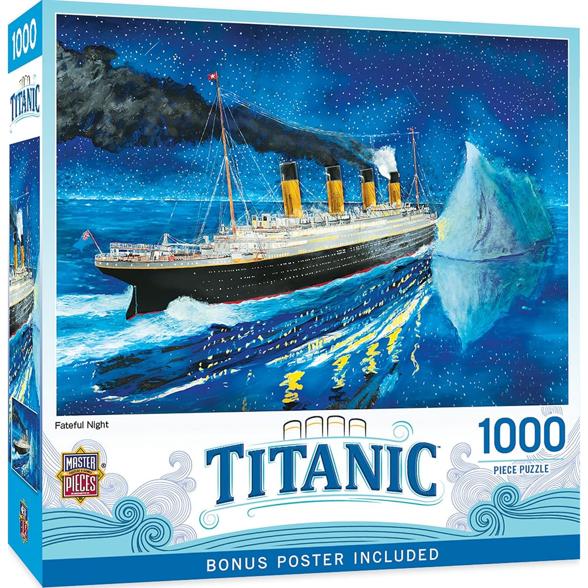 MasterPieces Jigsaw Puzzle 1000 Piece for Adults/Family/Kids Titanic Fate Full Night 19.25"x26.75"
