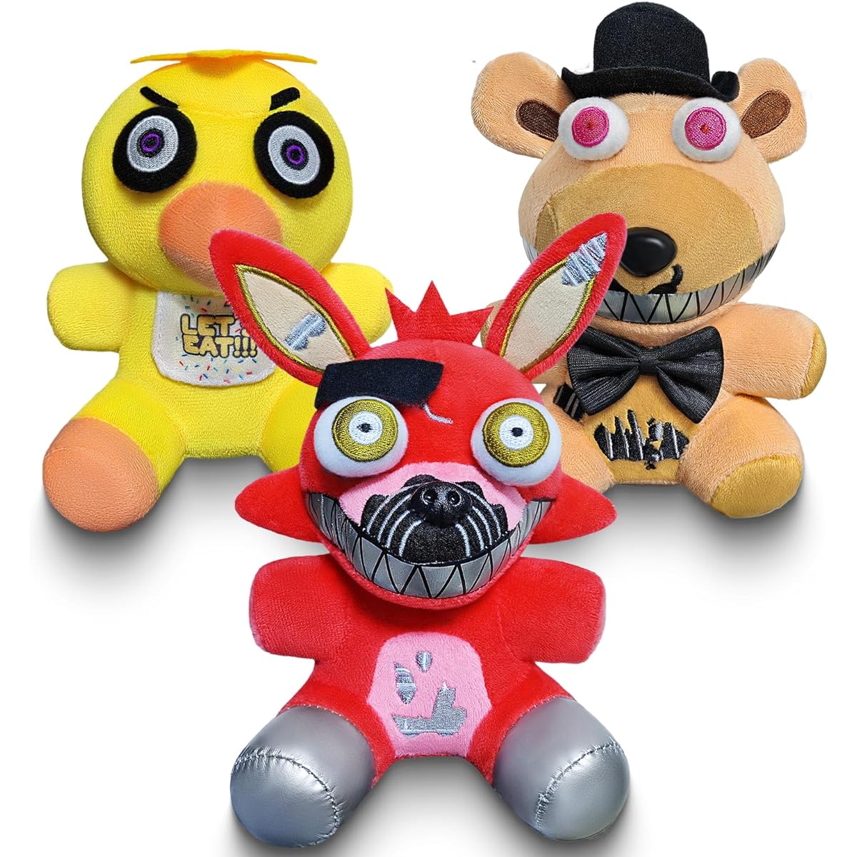 Ciubaga Plush Figure Toy Set Gifts for Gaming Fans, 7" Plush Figures for Boys and Girls, Christmas, Halloween, Birthday Gifts, Decorative Collectibles for Kids and Adults (Set of 3)