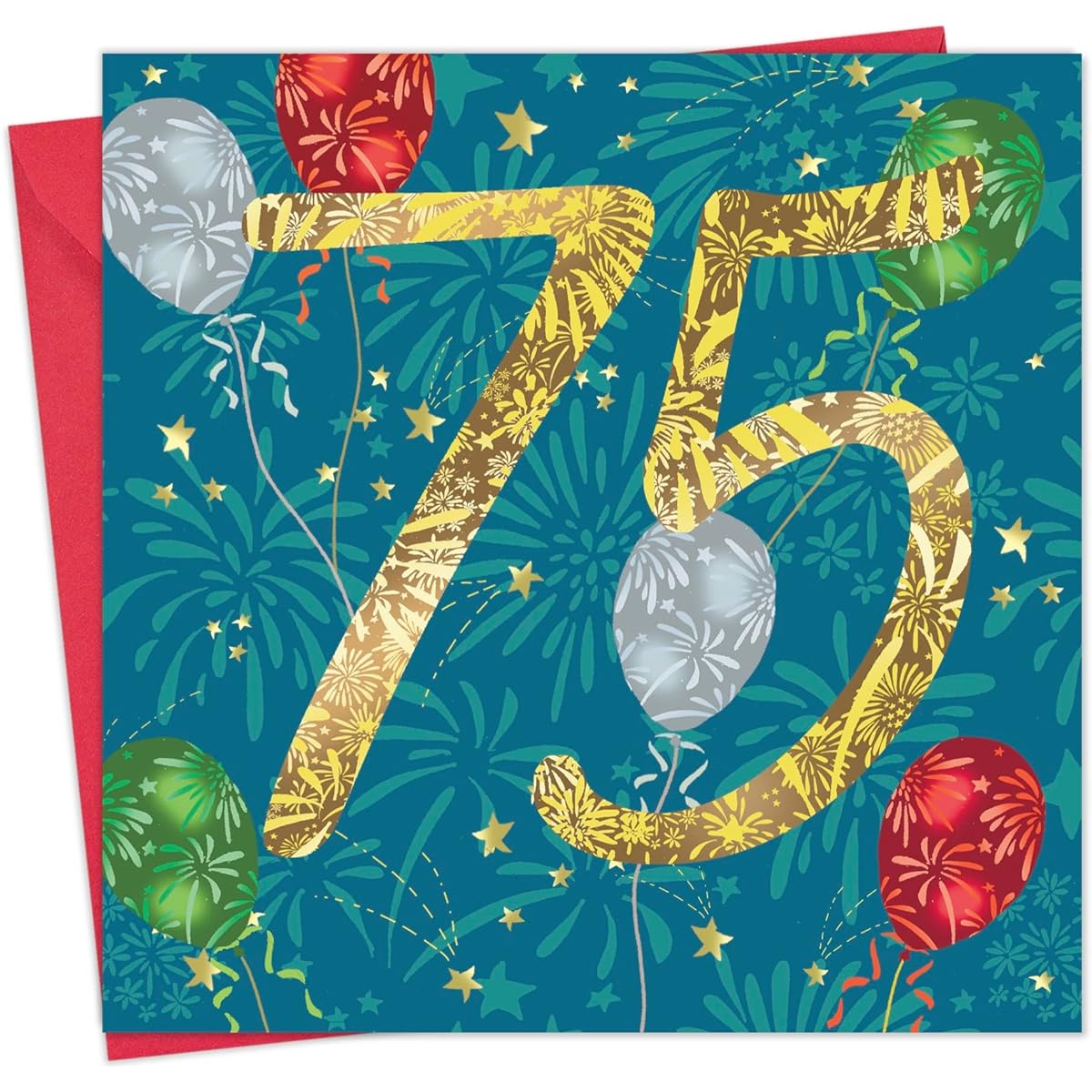 Twizler 75th Birthday Card - 75th Card - 75th Birthday Card - Uni 75th Birthday Card for Him Her Woman Man - Birthday Card 75 Years Old Mother Father Grandfather Nan Grandmother Brother Sister