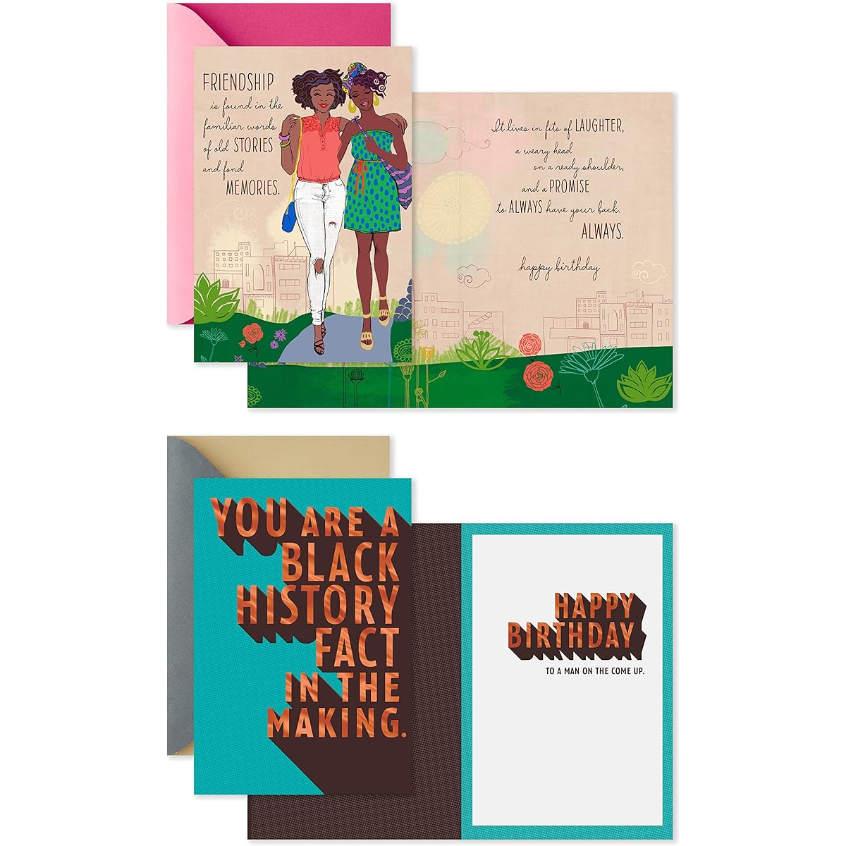 Hallmark Mahogany Birthday Card Assortment Here's to You (6 Cards with Envelopes)