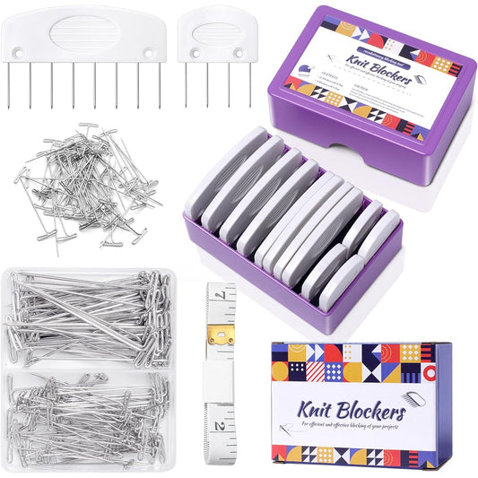 Opstin Knit Blocker Pin Kit Knit Blocking Comb Knitting/Crochet/Needle Block/Knitting Block Tool for Lace and Needlework Projects