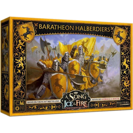A Song of Ice and Fire Tabletop Miniatures Game Baratheon Halberdiers Unit Box - House Baratheon Vanguard Defense! Adult Strategy Game for Ages 14+, 2+ Players, 45-60 Minute Play Time by CMON