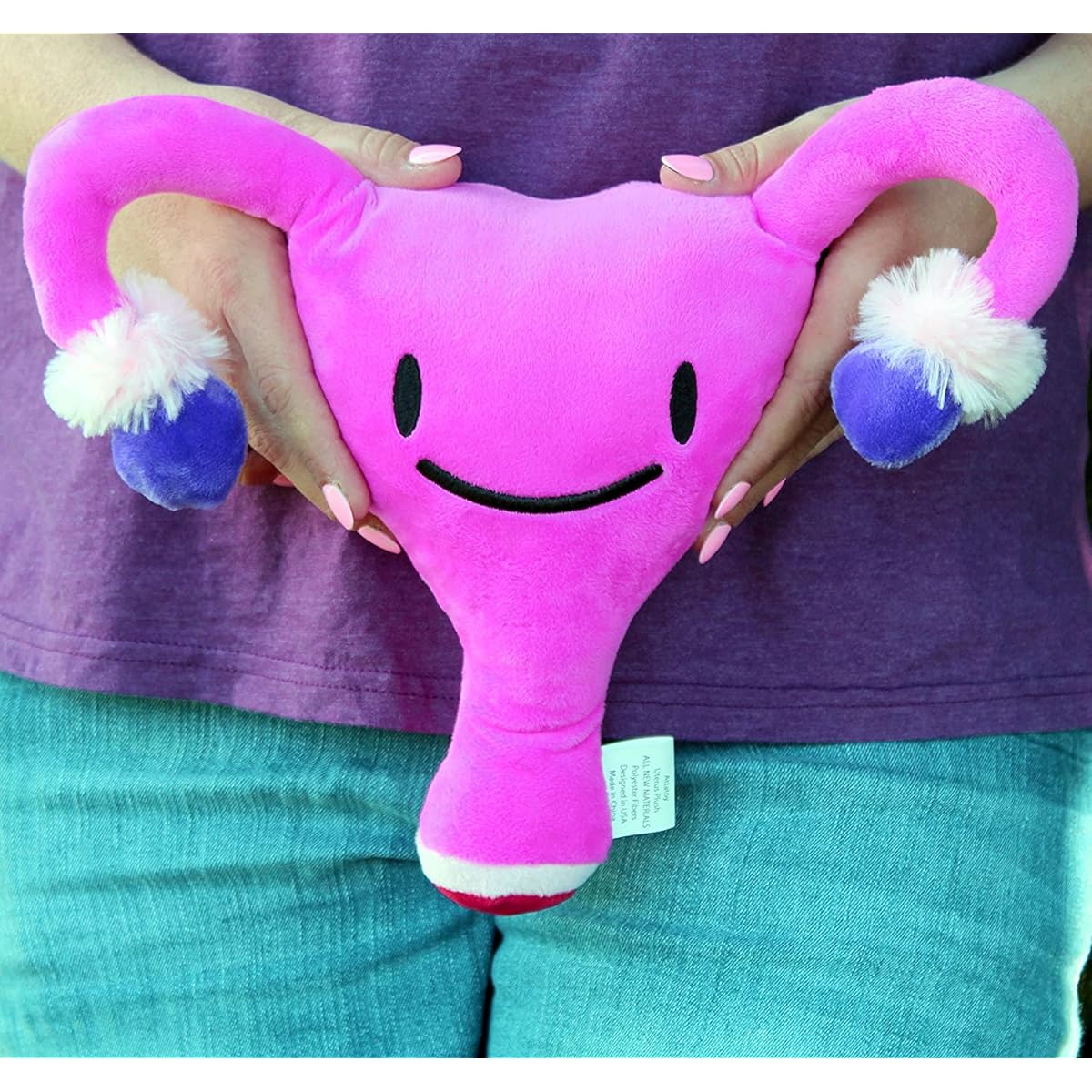Attatoy Plush Uterus - Ivy the Uterus - Stuffed Toy, 30cm After Surgery Pal, Hysterectomy, Endometriosis, Fallopian Tubes, Ovaries; Gynaecologist Education; Surgeon Education