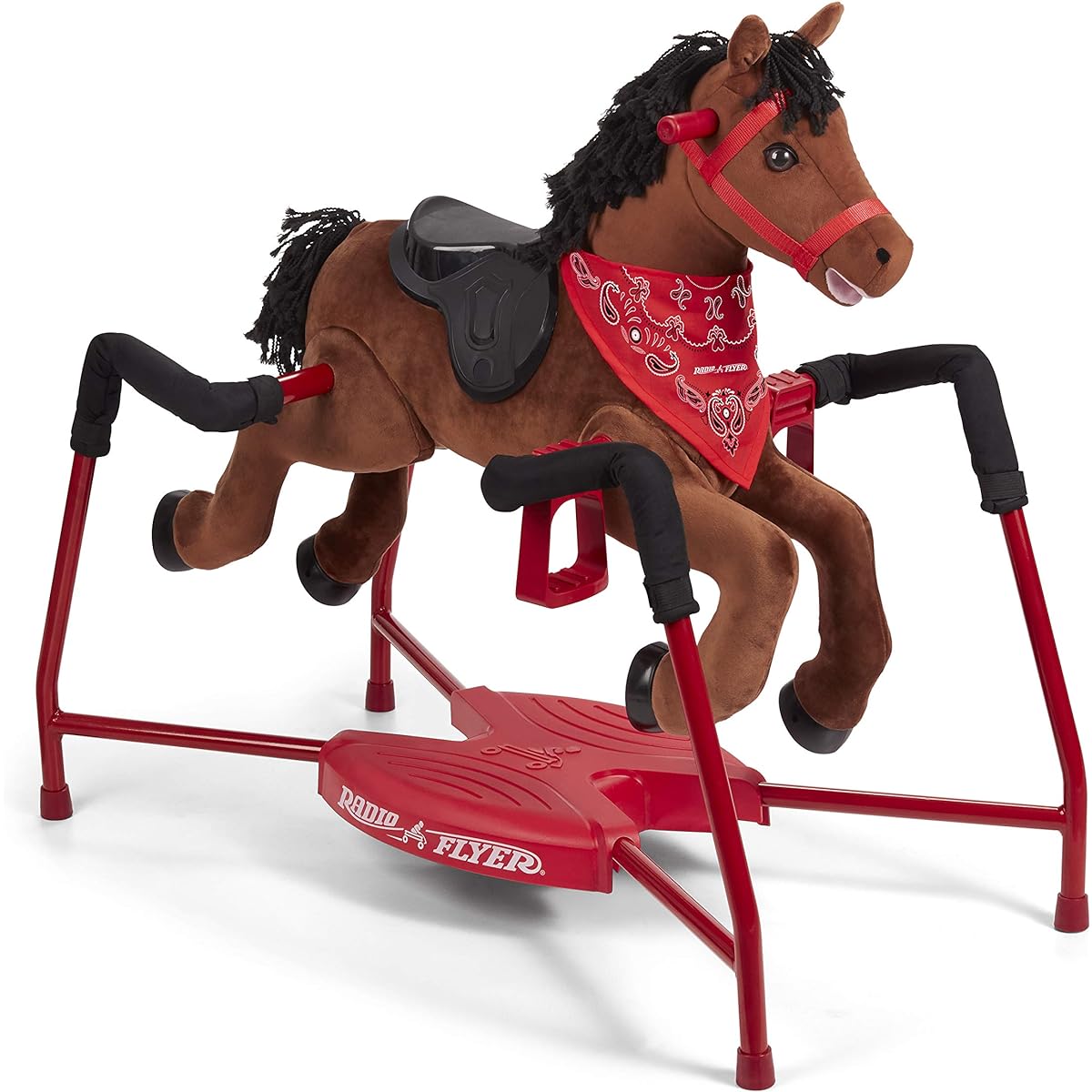 Radio Flyer Chestnut Plush Interactive Horseback Riding Toy for Kids, Toddler Ride-On Toy, Ages 2-6