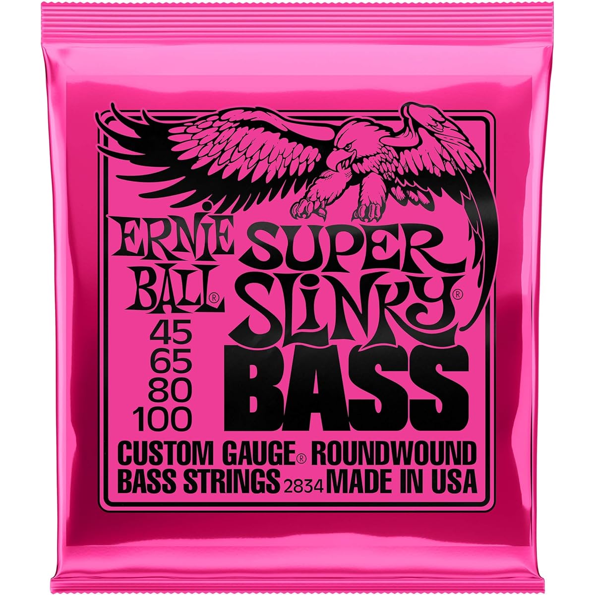 Ernie Ball P02834 ^2 Super Slinky Bass Strings 45-100 2 Pack