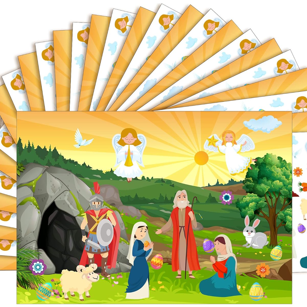 Make an Easter He Lives Stickers Scenes 30 Resurrection Stickers 15 Background Stickers 15 Sticker Sheets Mix & Match Stickers for Easter Party Spring Classroom Activities