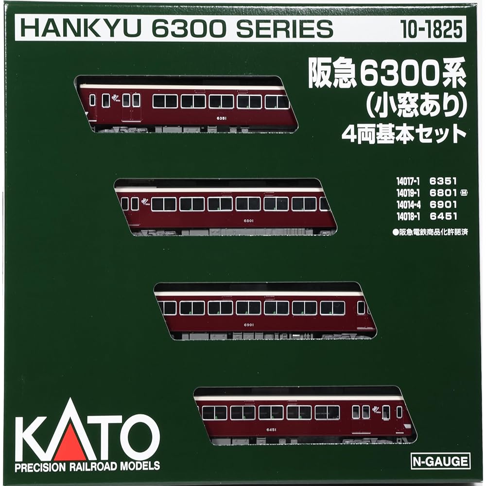 KATO N gauge Hankyu 6300 series with small window 4-car basic set 10-1825 Railway model train