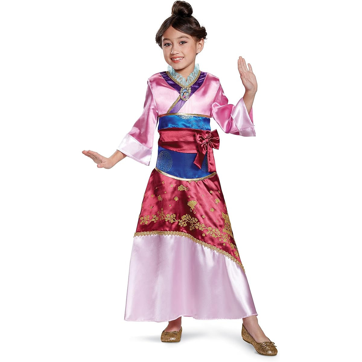 Mulan Deluxe Costume, Pink, Medium (3T-4T)