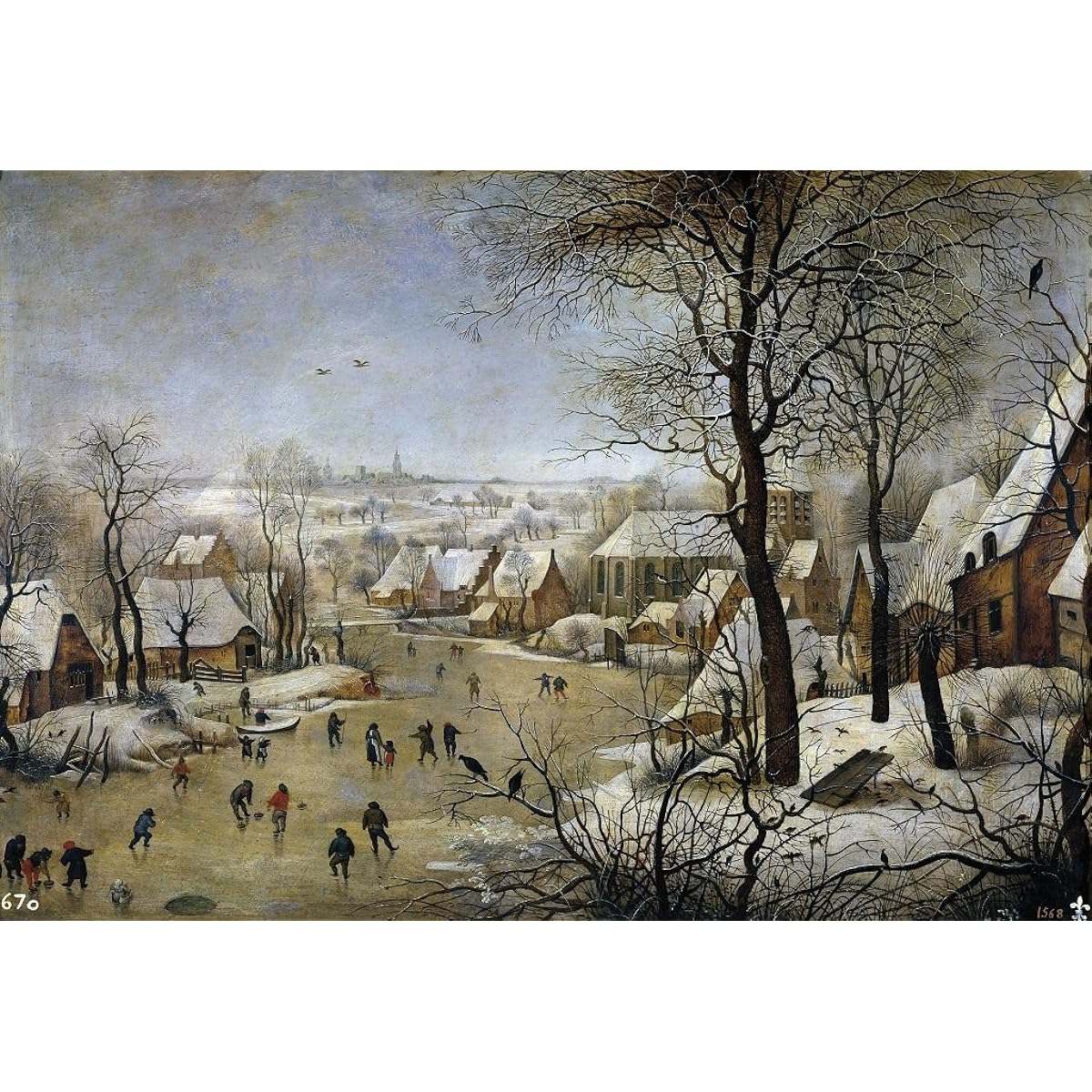 Bird Trap and Winter Landscape - Peter Brueggel 1000 Piece Jigsaw Puzzle