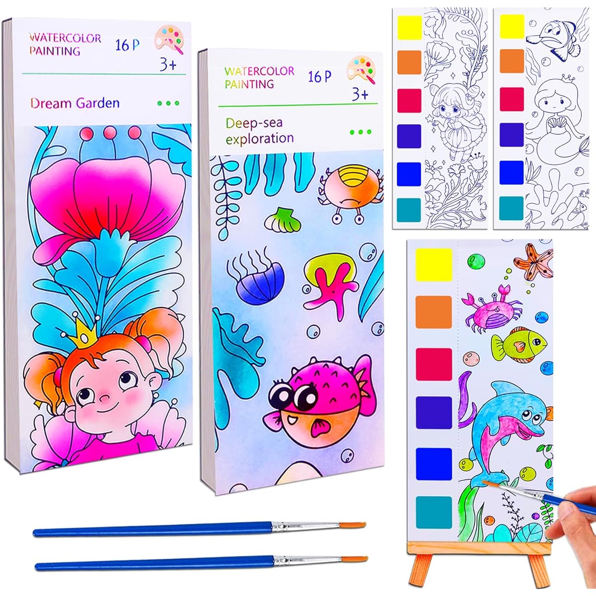 JUNQIU watercolor paint set of 2 for children