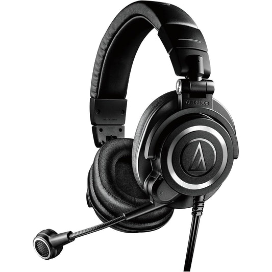 Audio Technica ATH-M50xSTS Headset Wired XLR Condenser Microphone Headphone Part: 3.5mm TRS Connection Microphone Part: XLR Connection Streamer Content Creator Game Live Distribution Podcast [Domestic Genuine Product] Black