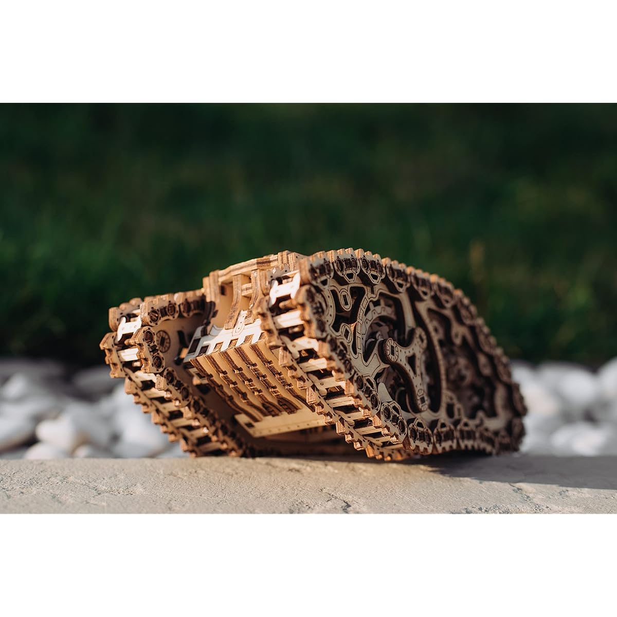 Wood Trick Steam Tank Tank Self-propelled 3D Wood Puzzle / Wooden Model