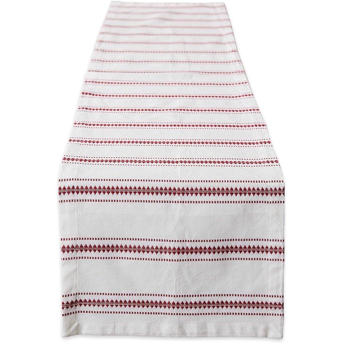 DII Zig Dobby Table Top Collection Table Runner 14x108 Barn Red