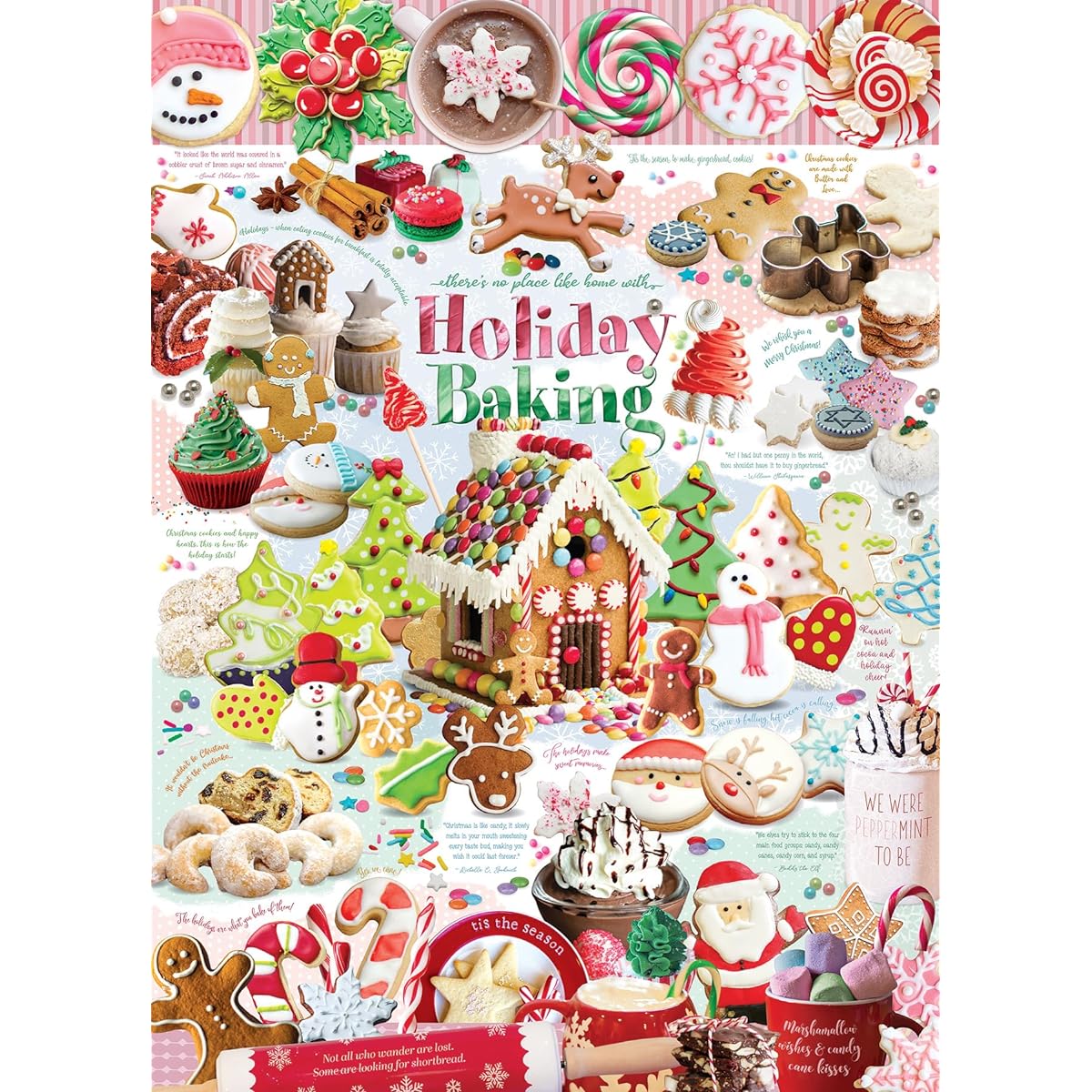 Cobble Hill 1000 Piece Puzzle Holiday Baking with Sample Poster