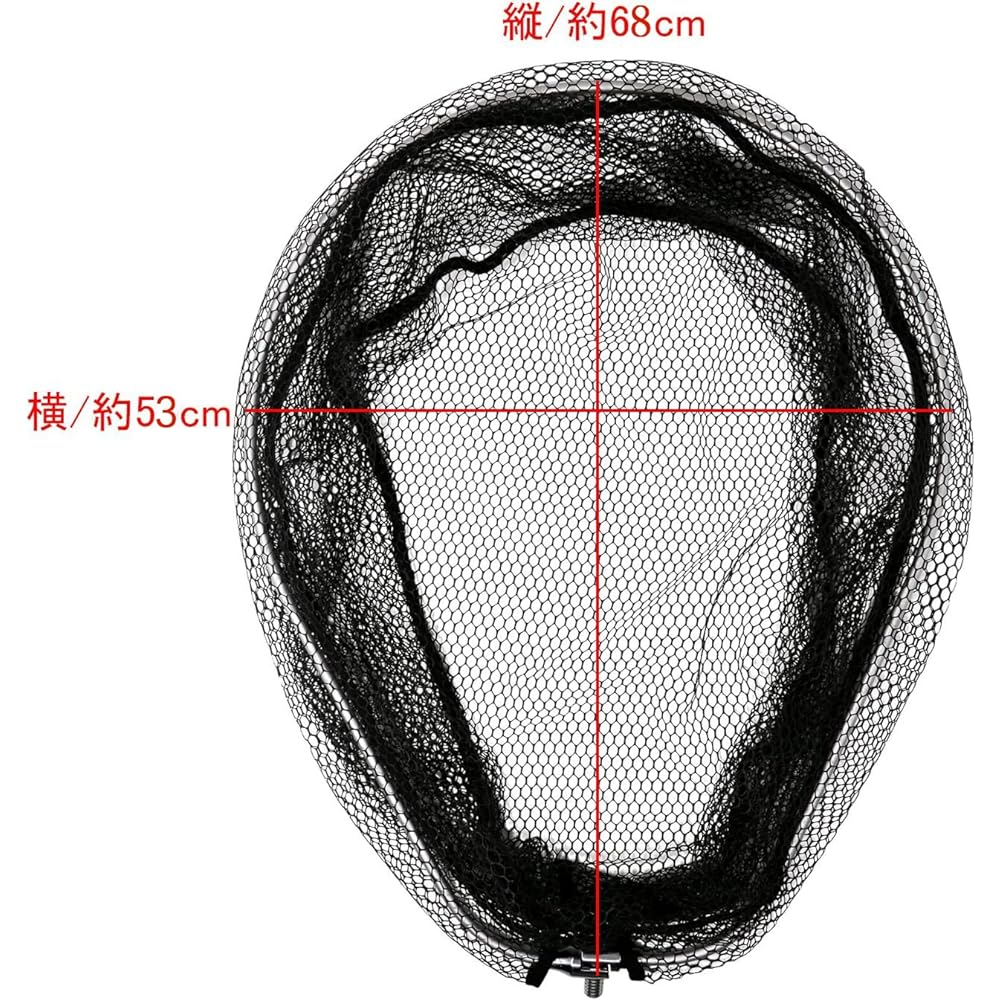 SANLIKE Large Thigh Net Aluminum Oval Ball Net Folding Ball Frame Nylon Landing Net Rubber Coating Thigh Net S/M/L