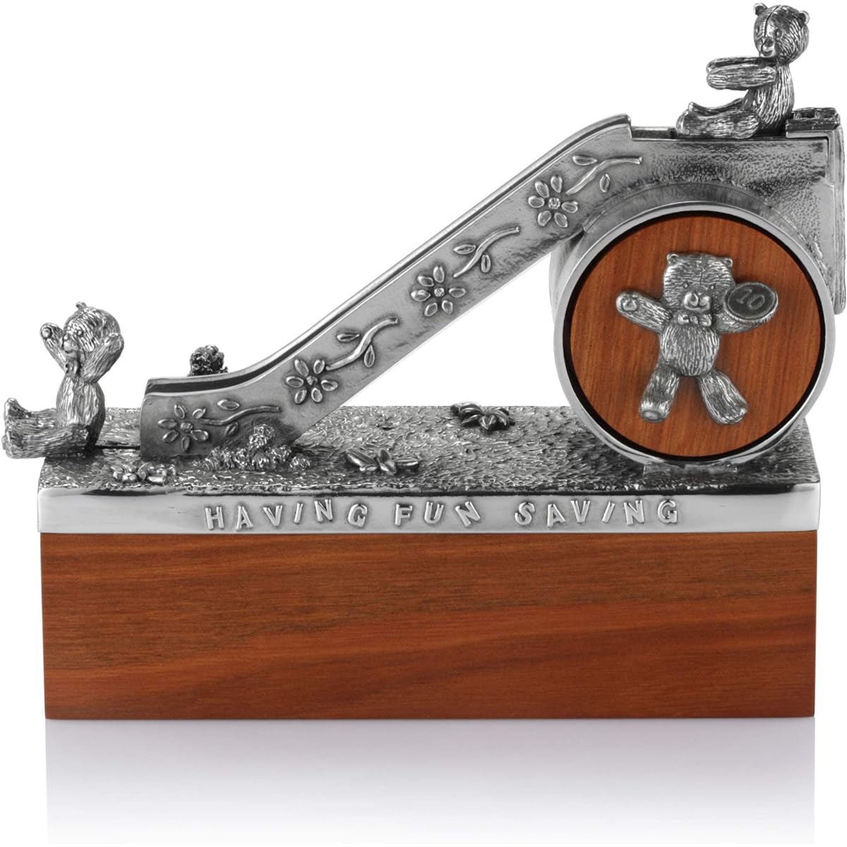 Royal Selangor Hand Finished Teddy Bear Picnic Collection Pewter Fun Coin Box Gift