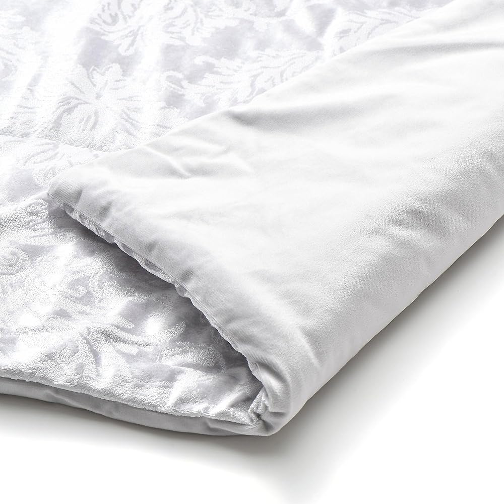Francfranc [Online Shop Only] Jacquard Damask Kotatsu Futon Rectangle 240 x 190cm Light Gray