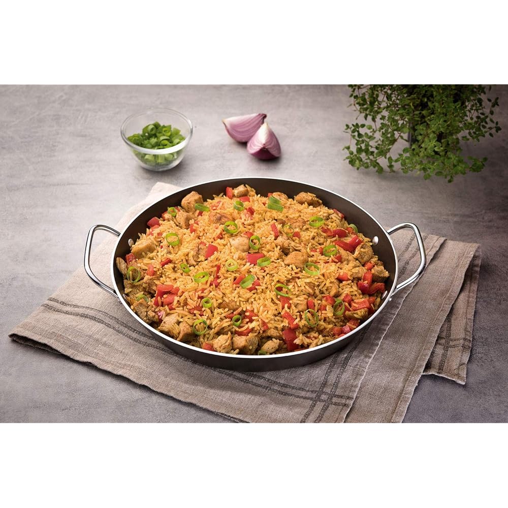 Tramontina Paella Pot Professional 45cm Made of Aluminum Non-Stick (Fluorine Coated) Lightweight Non-Stick Made in Brazil 20896/045 TRAMONTINA Silver