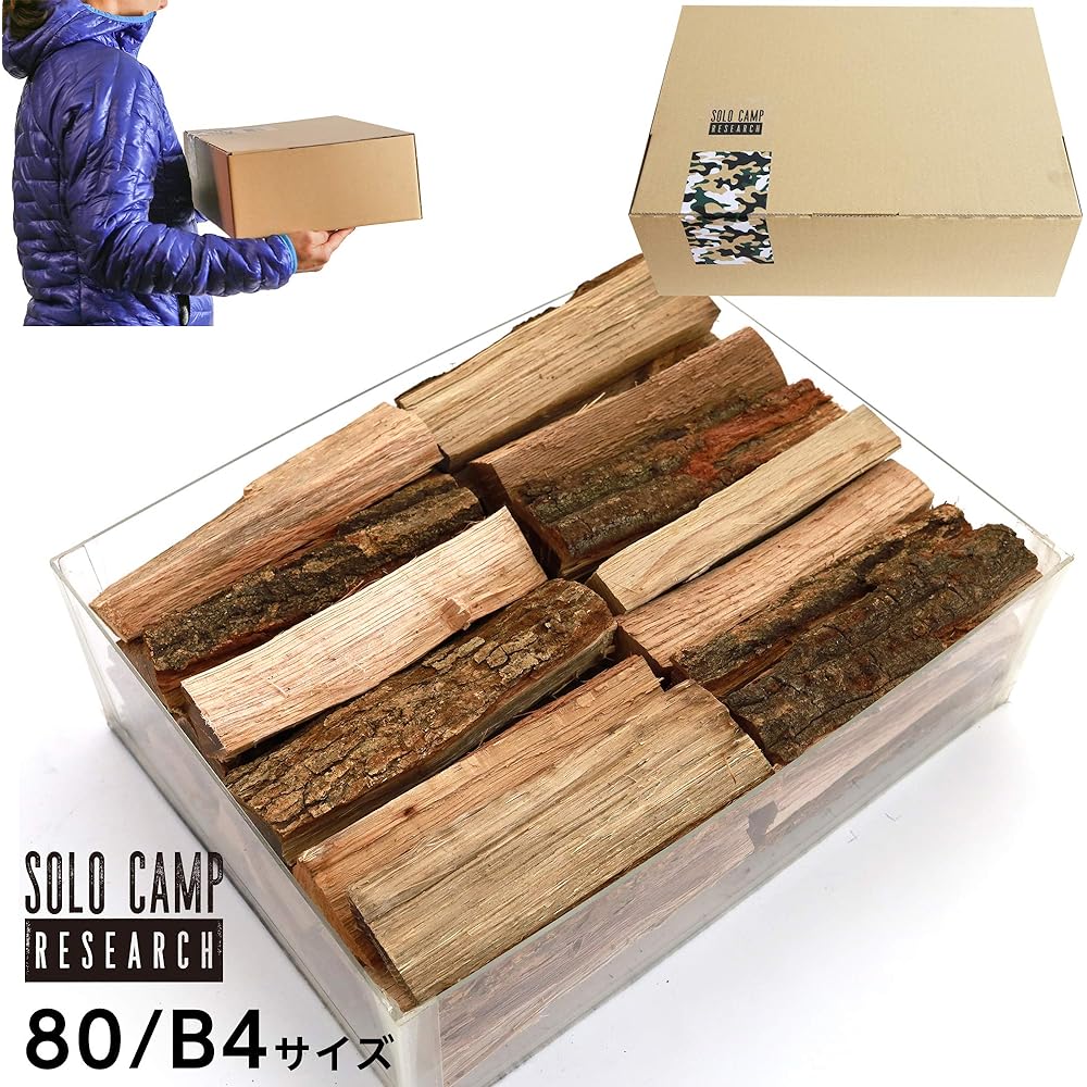 Artificially dried firewood, hardwood, Solo Camp Compact Stove, Solocamp Research, Firewood length: approx. 17cm, Delivery service size: 80
