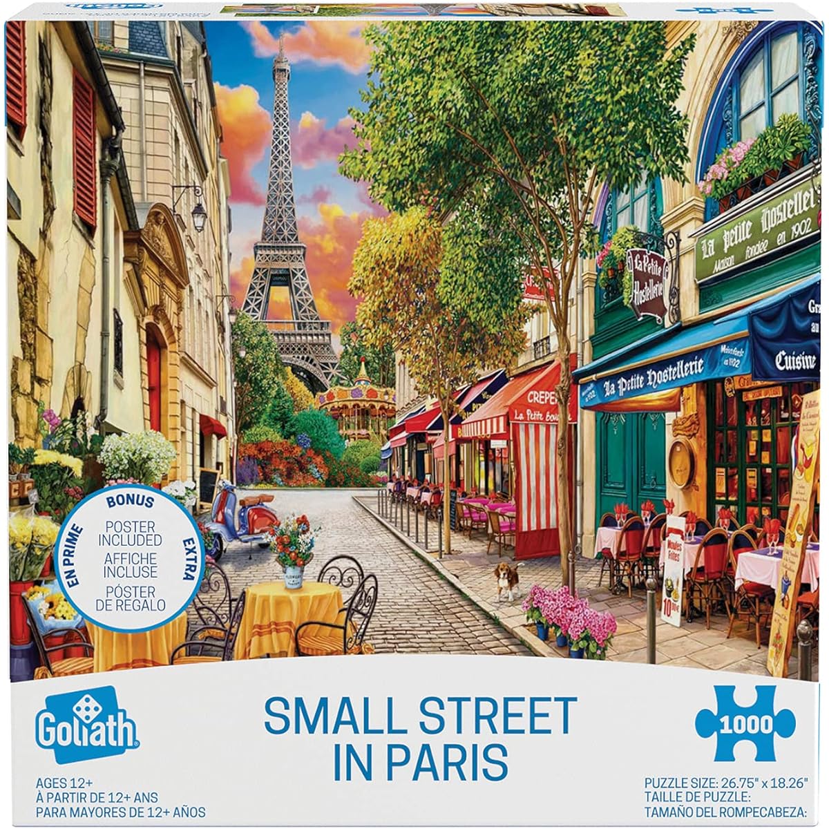 Image World Little Streets of Paris 1000 Piece Puzzle - Includes Poster by Goliath