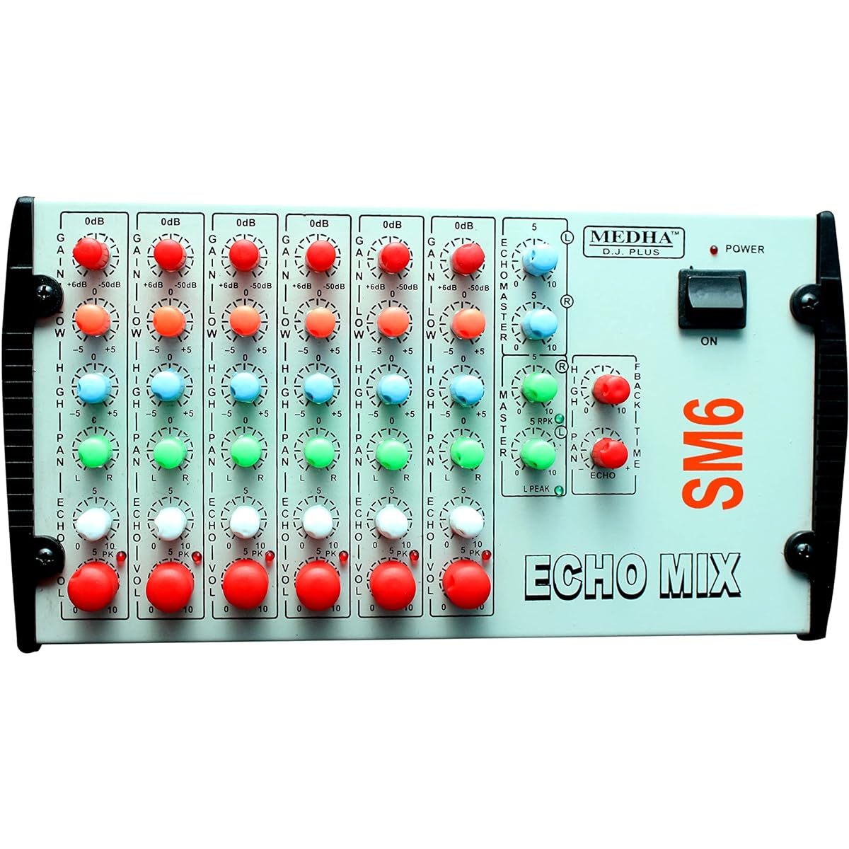 MEDHA D.J. PLUS PROFESSIONAL 6 Channel Stereo Echo Mixer