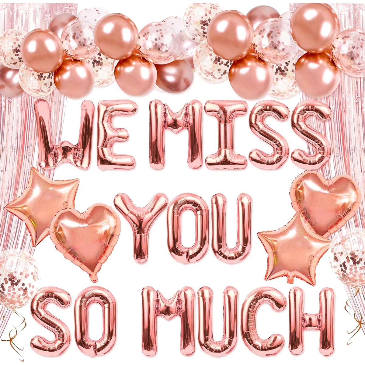 16pcs We Miss You So Much Banner Balloons, We Miss You So Much Yard Signs, Farewell Retirement, Going Out, Housewarming Party Decorations