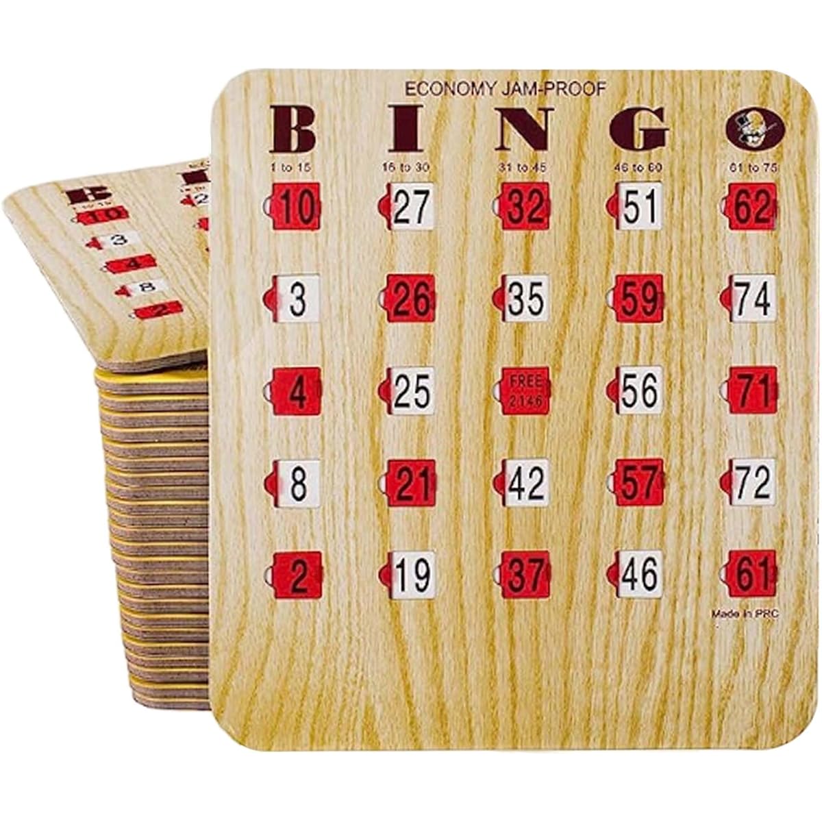 Economic Jam-Proof Bingo Shutter Cards, 200 Count by Mr. Chips, Inc.